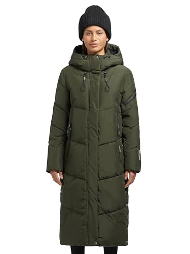Khujo Damen Steppmantel Sonje 4 deep green oliv grün - S von khujo