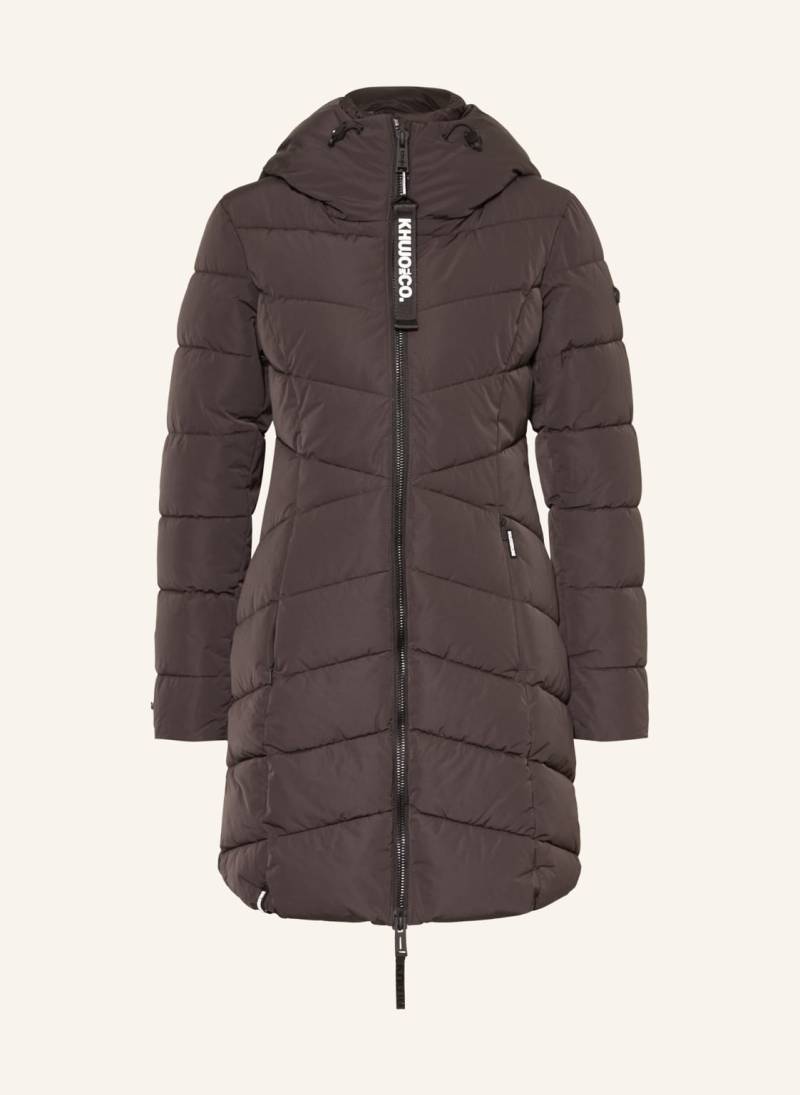 Khujo Steppmantel Dier Mit Abnehmbarer Blende braun von khujo