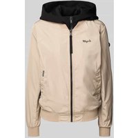 khujo Bomberjacke mit Label-Print Modell 'SEEAM' in Beige, Größe L khujo Bomberjacke mit Label-Print Modell 'SEEAM' in Beige, Größe L von khujo