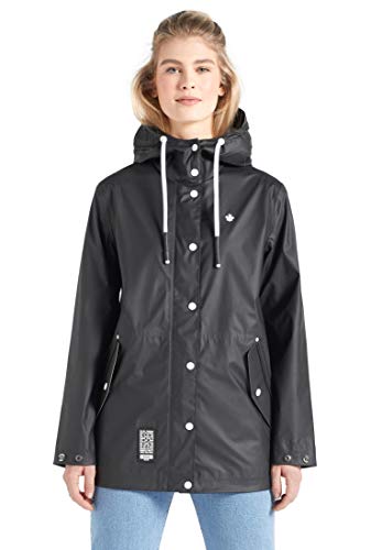 khujo Damen Jacke ALICIA2 einfarbig wetterfest Regenjacke Sommerparka Kapuze von khujo