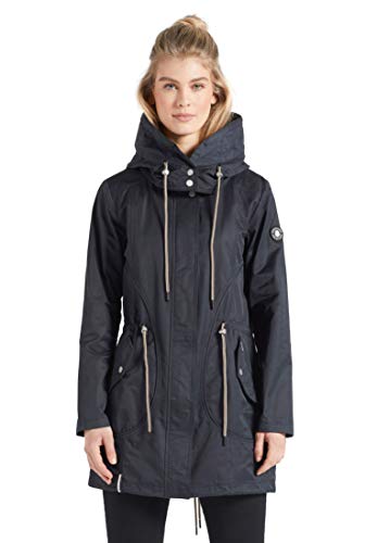 khujo Damen Jacke ONDA leicht einfarbig Sommerparka Kapuze abnehmbar Loose Fit von khujo