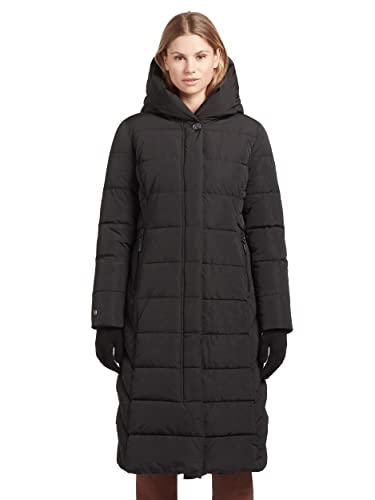 khujo Damen Mantel Silke warm wattiert gesteppt lang Kapuze Zwei-Wege-Reißverschluss einfarbig von khujo