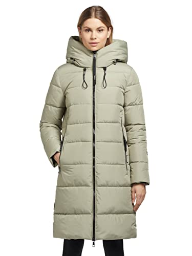 khujo Damen Mantel Steppmantel Kapuze Lange Winterjacke Jacke Jilias warm (grün, XL) von khujo