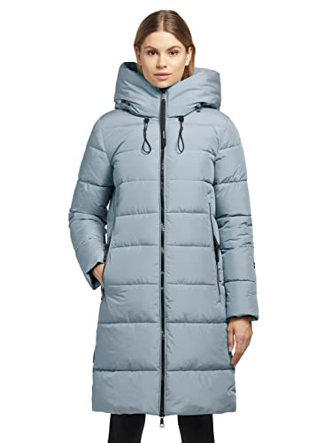 khujo Damen Mantel Steppmantel Kapuze Lange Winterjacke Jacke Jilias warm (mint, L) von khujo