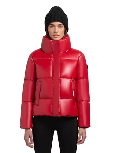 khujo Damen Winterjacke warme Steppjacke kurz aus angesagtem glänzenden Material Rinja Shiny-YM Ochre Red Gr. M von khujo