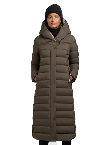 khujo Damen extralanger Wintermantel Steppmantel mit großen Taschen Teiva2-YM Nature Green Gr. XXL von khujo