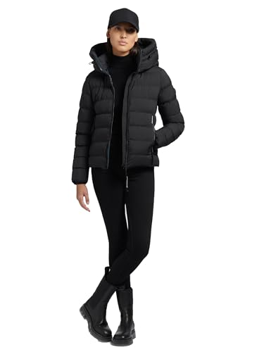 khujo Damenjacke ADEVA MATT Steppjacke Winterjacke hüftlange Jacke mit Kapuze (DE/NL/SE/PL, Alphanumerisch, XXL, Regular, Regular, SCHWARZ) von khujo