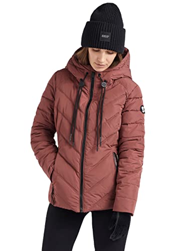 khujo Damenjacke EIJA2 Winterjacke hüftlang Winter Jacke Kapuze Steppjacke (674ROS-RED, M) von khujo