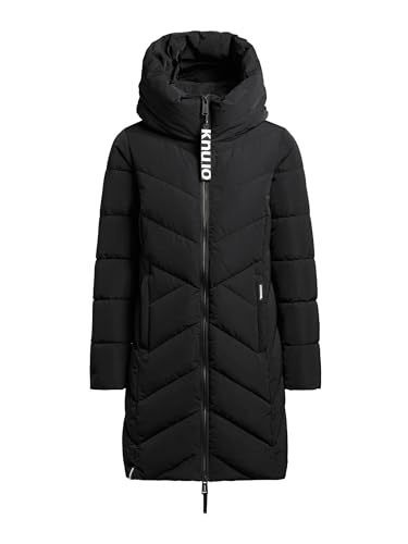 khujo Darka2 Damen Wintermantel Steppmantel Winterjacke Kurzmantel (DE/NL/SE/PL, Alphanumerisch, M, Regular, Regular, 200 Black) (200 Black, XXL) von khujo