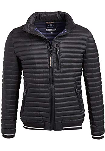 khujo Herren Steppjacke Elian warm gefütterte Daunenjacke mit verstaubarer Kapuze im Stehkragen von khujo