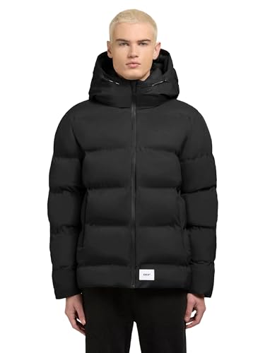 khujo Herren Winterjacke warme Steppjacke mit großer Kapuze Silas2-YM Black Gr. S von khujo