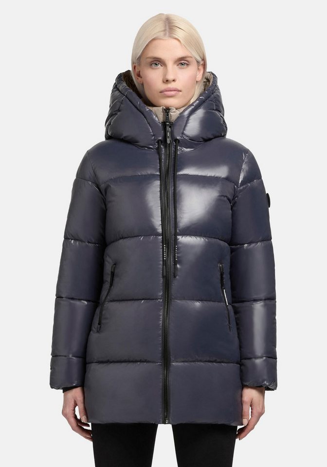 khujo Kurzmantel Grana-YM Glänzender kurzer gesteppter Damen Wintermantel von khujo