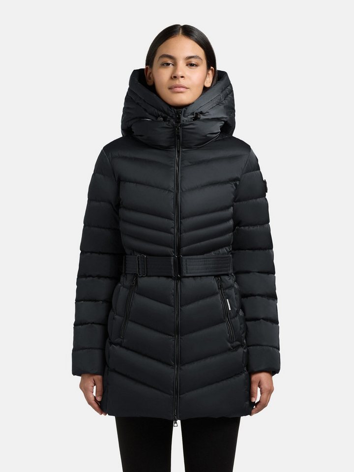 khujo Kurzmantel Kina Gesteppter Damen Mantel mit abnehmbarem Taillengürtel von khujo