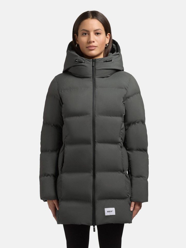 khujo Kurzmantel Tanare4 Warmer Damen Puffermantel mit Kapuze von khujo