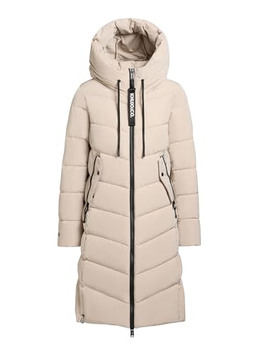 khujo Mikia2 Damen Wintermantel Steppmantel Winterjacke Mantel (DE/NL/SE/PL, Alphanumerisch, XS, Regular, Regular, Mikia2-FEA-BEIGE) von khujo