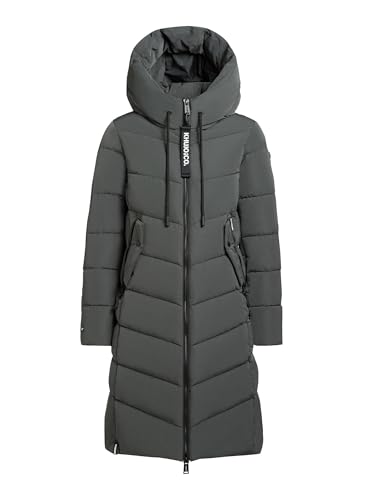 khujo Mikia2 Damen Wintermantel Steppmantel Winterjacke Mantel (DE/NL/SE/PL, Alphanumerisch, XS, Regular, Regular, Mikia2-FOA-GREY) von khujo