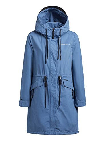 khujo Nanda4 Damen Übergangsjacke Mantel Parka Trenchcoat Übergangsmantel Jacke (as3, alpha, xx_l, regular, regular, Sea-Blue) von khujo