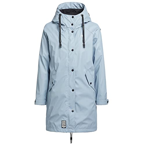 khujo Odelie Damen Jacke Regenjacke Regenmantel Mantel Coat (L, Lightblue) von khujo