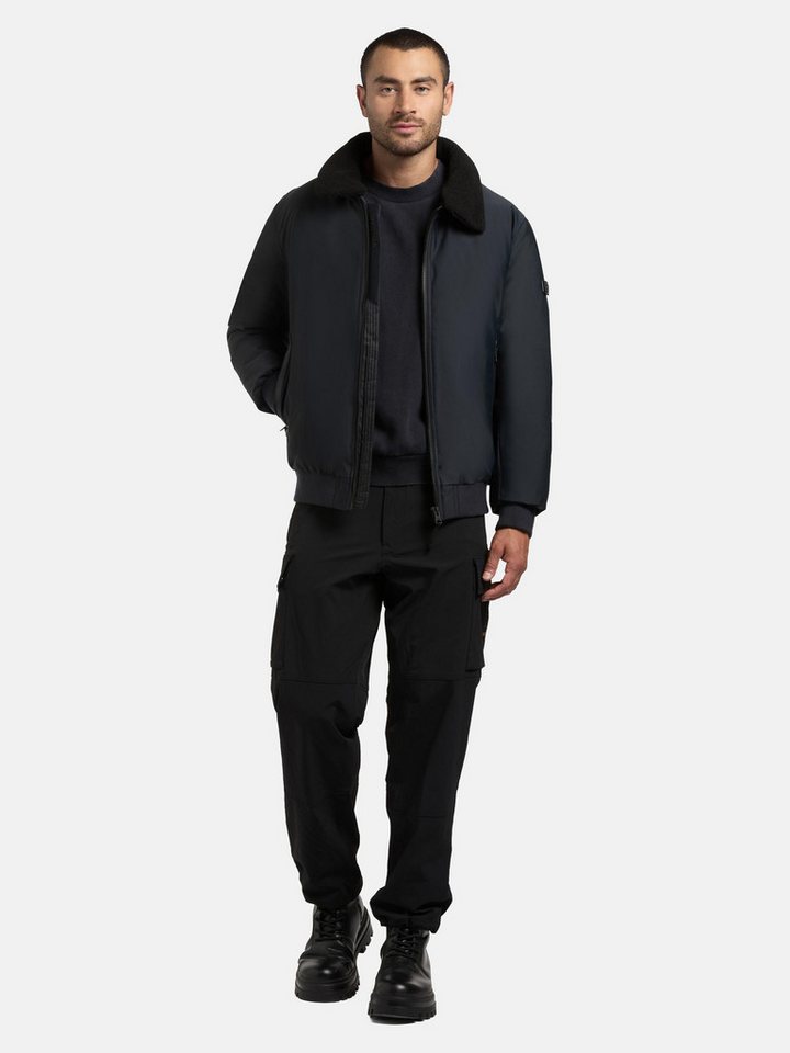 khujo Outdoorjacke Ginster Herren Winterjacke mit Teddyfleece-Besatz und magnetischen Details von khujo