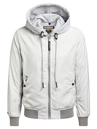 khujo PERSEE Damenjacke Bundjacke Jacke Sommerjacke Übergangsjacke Kapuze Damen (XL, Ice-Grey) von khujo