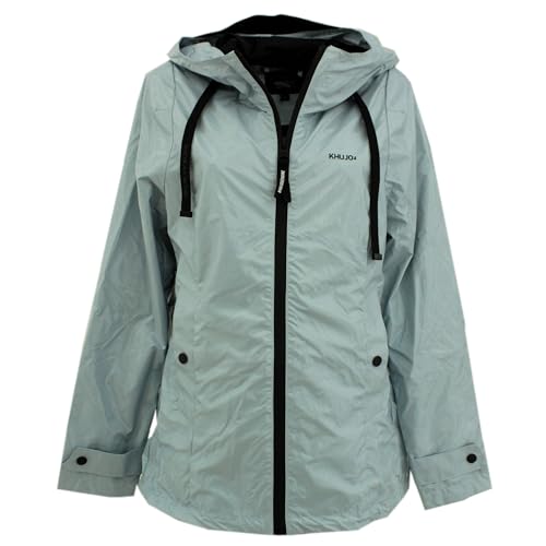 khujo Somia Damen Jacke Regenjacke Coat Übergangsjacke (as3, alpha, m, regular, regular, Frozen-blue) von khujo