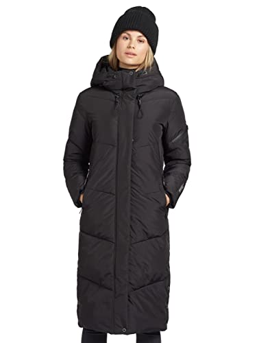 khujo Sonje Damen Mantel Polarmantel Oversized Coat Jacke (Black, S) von khujo