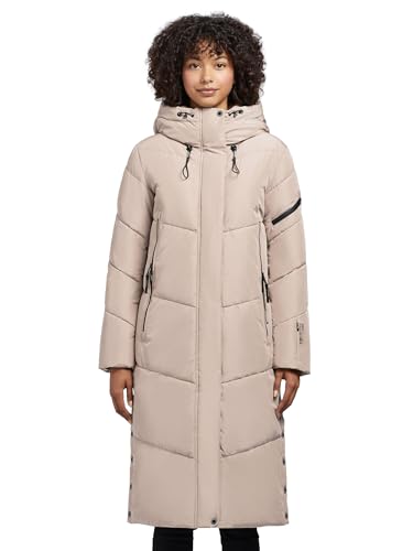 khujo Sonje Damen Mantel Polarmantel Oversized Coat Jacke (toffee, S) von khujo