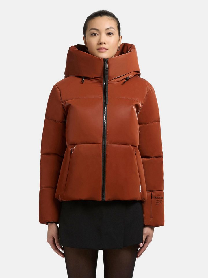 khujo Steppjacke Audrey Shiny Schimmernde Damen Winterjacke mit Kapuze von khujo
