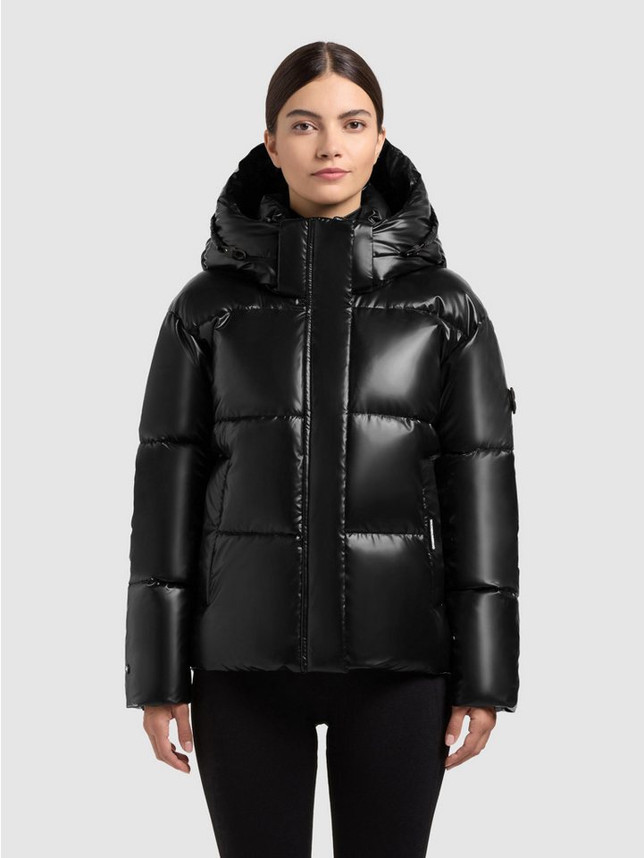 khujo Steppjacke DEVINA2 SHINY abnehmbare Kapuze, Windschutzblende mit Magnetverschluss von khujo