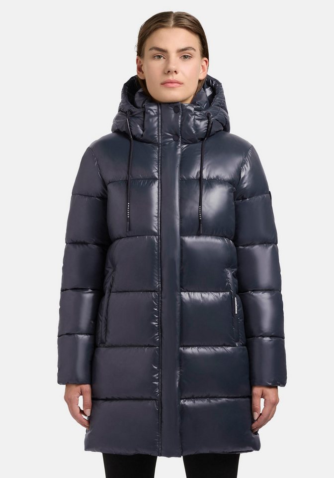 khujo Steppjacke Jadet2-YM Schimmernder Winter Kurzmantel mit abnehmbarer Kapuze von khujo