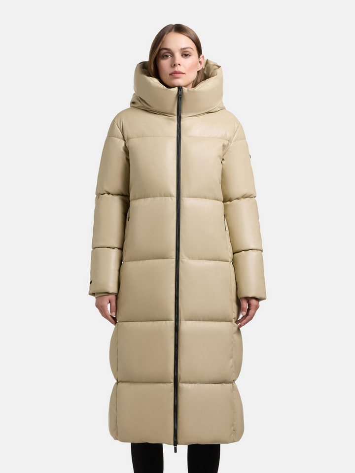 khujo Steppmantel Destiny Langer gesteppter Damen Mantel in Lederoptik von khujo