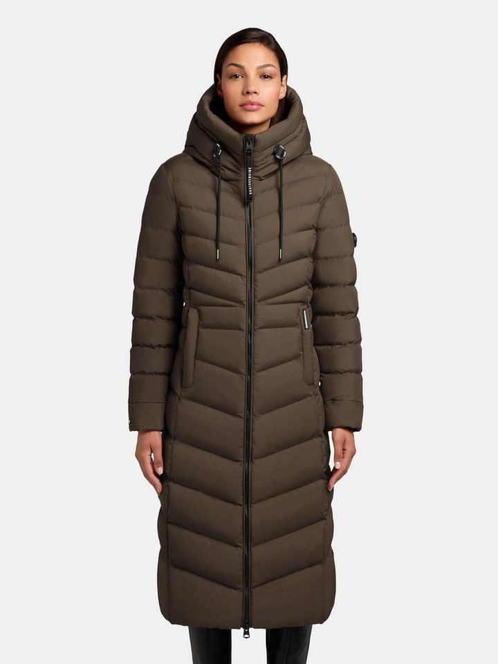 khujo Steppmantel Ingram4-YM Langer Damen Winterpmantel mit hohem Kragen und Kapuze von khujo