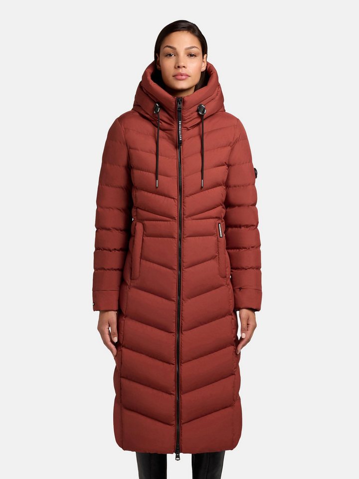 khujo Steppmantel Ingram4-YM Langer Damen Winterpmantel mit hohem Kragen und Kapuze von khujo