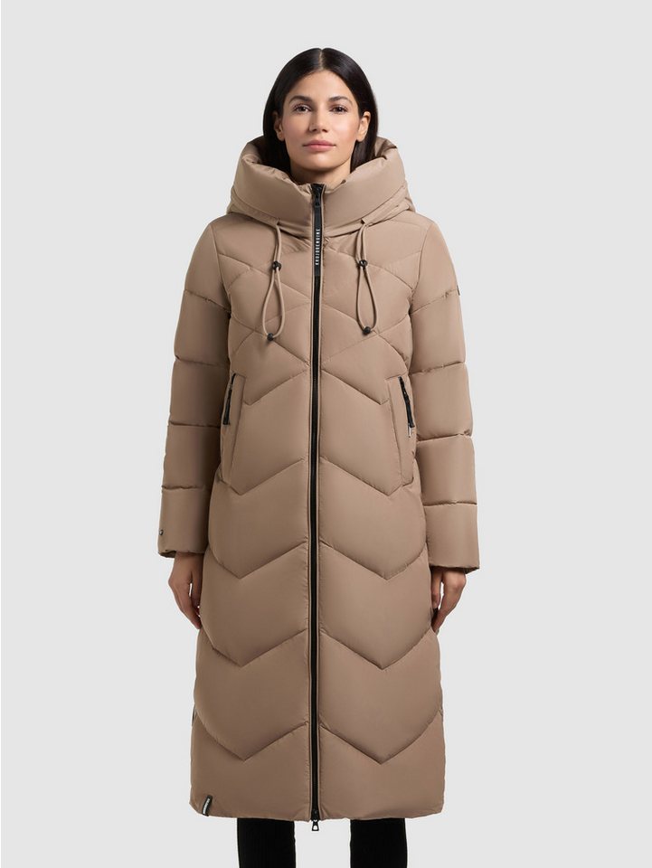 khujo Steppmantel LINARI innenliegender Stehkragen, elastische Bündchen am Ärmelfutter von khujo