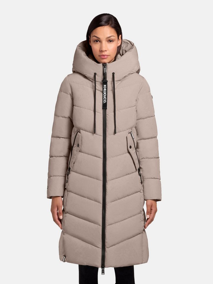 khujo Steppmantel Mikia2-YM Warmer Damen Wintermantel mit hohem Kragen und Kapuze von khujo