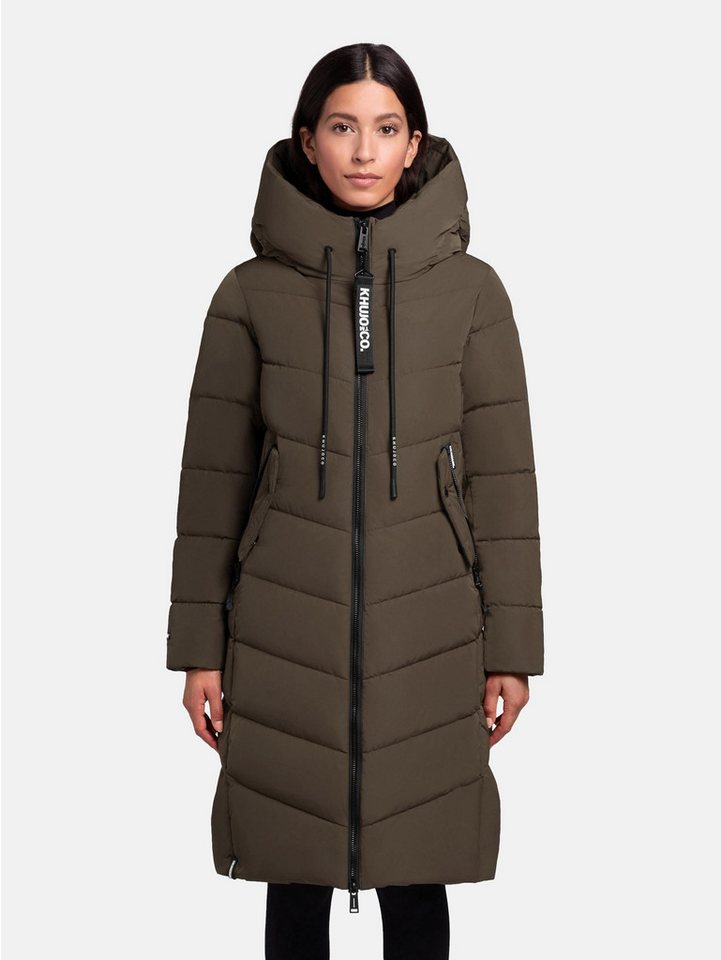 khujo Steppmantel Mikia2-YM Warmer Damen Wintermantel mit hohem Kragen und Kapuze von khujo