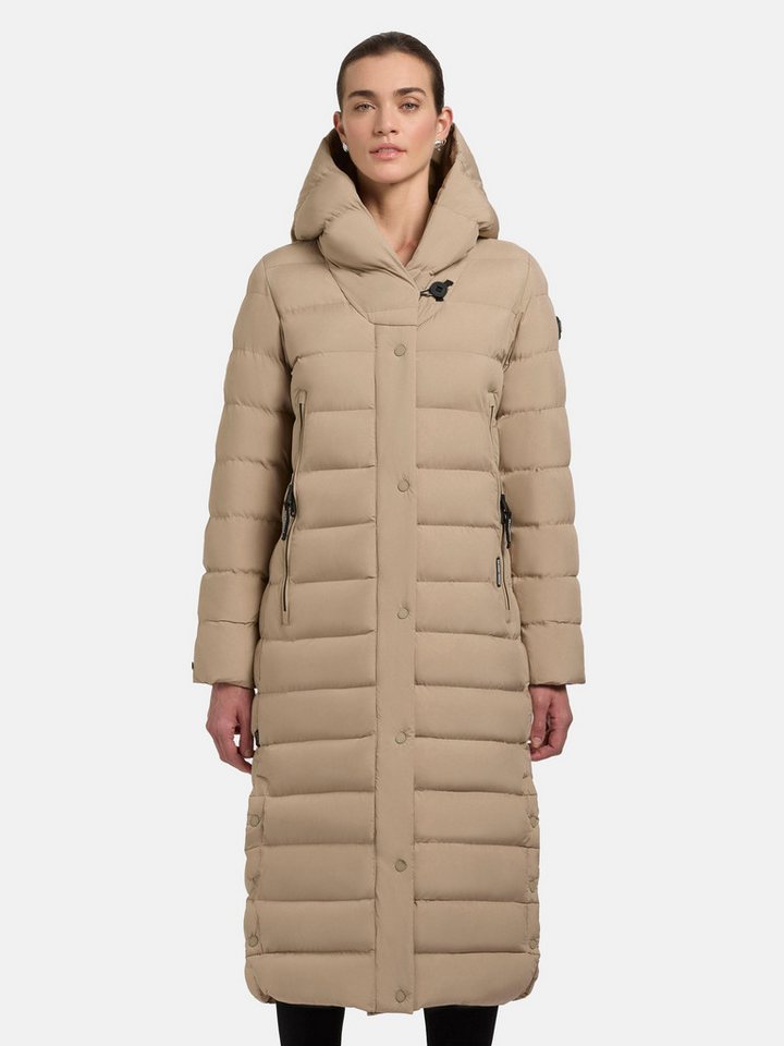 khujo Steppmantel Teiva2-YM extralanger Damen Wintermantel mit hohem Kragen von khujo