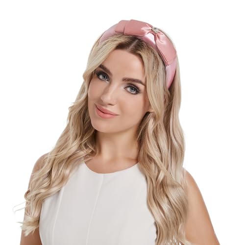 khuteluk Satin-Stirnbänder für Frauen – Rosa Schleife Haarband Spa Make-up Stirnband Rutschfestes Haarband Weich Gepolstert Keine Zähne Haarschmuck khuteluk Satin-Stirnbänder für Frauen – Rosa Schleife Haarband Spa Make-up Stirnband Rutschfestes Haarband Weich Gepolstert Keine Zähne Haarschmuck von khuteluk