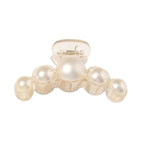 Großes Haar-Accessoire | Übergroße Haarklammer für dickes und dünnes Haar | Stilvolle Haarklammer für Frauen und Mädchen (Perlmutt) von kiaalastbead