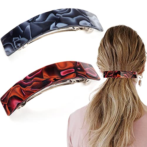 Haarspangen für Damen, große französische Haarspange, Haarklammern in Schildpatt-Optik für dickes Haar, 2er-Pack von kiaalastbead
