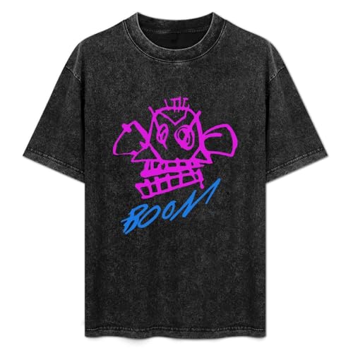 Antique Wash Shirt T-Shirts for Mens Womens Arcane Jinx Monkey Boom Retro Washed Tops Tees Black M Antique Wash Shirt T-Shirts for Mens Womens Arcane Jinx Monkey Boom Retro Washed Tops Tees Black M von kiapu