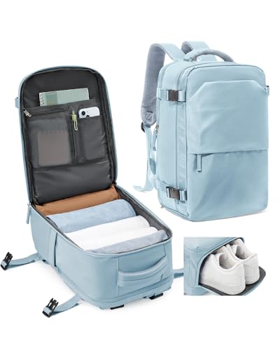kibachev Leichte Reiserucksack Damen/Herren Mit Schuhfach 40x20x25, Rucksack Handgepäck Flugzeug, Diebstahlsichere Reisetasche 20l, Wasserdicht Travel Business Rucksack Mit Laptopfach Viele Fächer von kibachev
