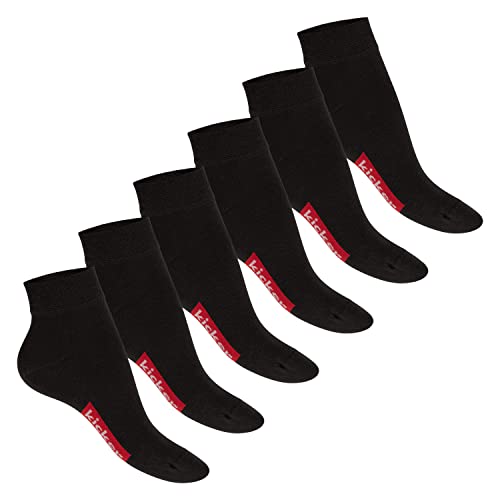 kicker Damen & Herren Kurzschaft Socken (6 Paar) - Schwarz 39-42 von kicker