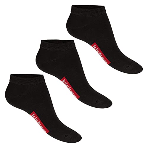 kicker Damen & Herren Sneaker Socken (3 Paar) - Schwarz 39-42 von kicker