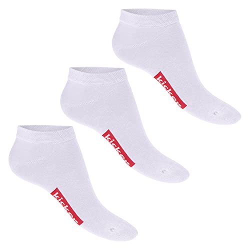 kicker Damen & Herren Sneaker Socken (3 Paar) - Weiß 43-46 von kicker