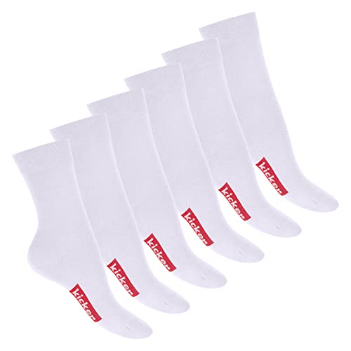 kicker Damen & Herren Socken (6 Paar) Sportliche Baumwollsocken - Weiß 39-42 von kicker