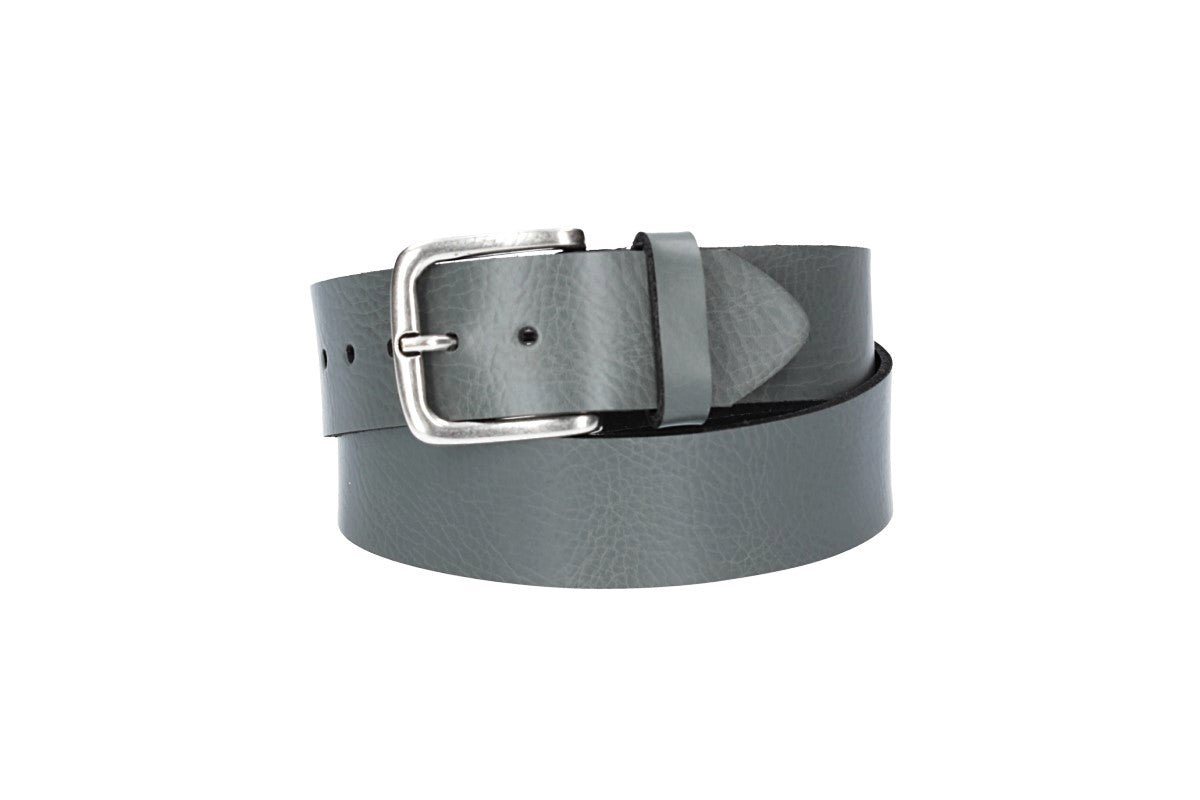 kiddybelts Ledergürtel Kids 30mm in Grau mit Dornschließe in Silber (KB11-770) sehr weiches Vollrindleder von kiddybelts