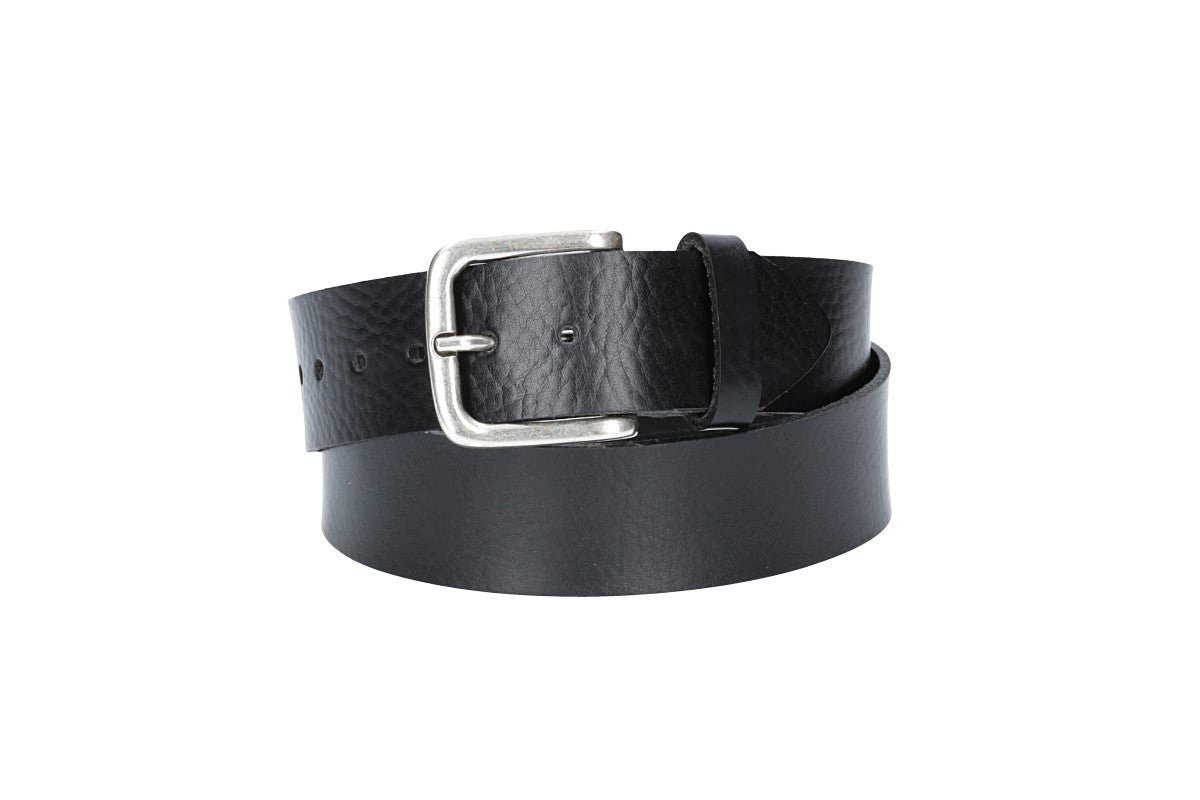 kiddybelts Ledergürtel Kids 30mm in Schwarz mit Dornschließe in Silber (KB11-790) sehr weiches Vollrindleder von kiddybelts