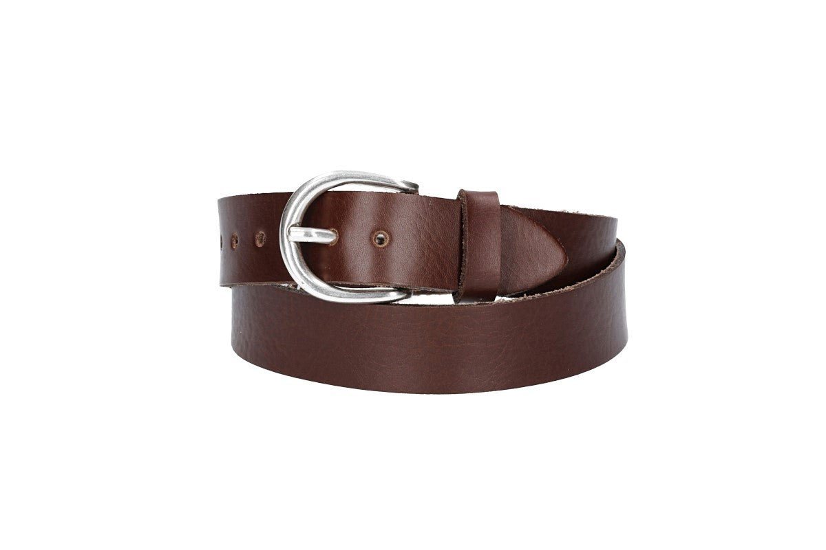 kiddybelts Ledergürtel Ledergürtel Kids 25mm in Braun mit Schließe in Silber (KB10-680) sehr weiches Vollrindleder von kiddybelts