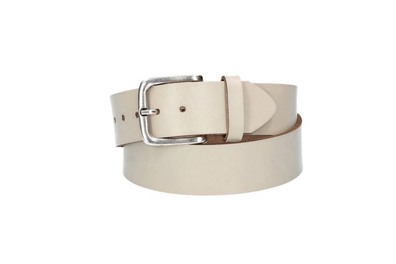 kiddybelts Ledergürtel Ledergürtel Kids 30mm in Beige mit Dornschließe in Silber (KB11-120, 1-St) sehr weiches Vollrindleder von kiddybelts